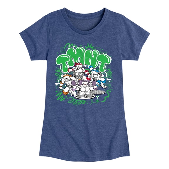 Teenage Mutant Ninja Turtles - Paint Logo - Toddler & Youth Girls Short Sleeve Graphic T-Shirt