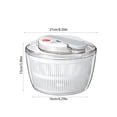 thumbnail image 3 of Vwrxbz Fruit and Vegetable Spinner Manual Salad Spinner Press Type Large Capacity with One Click Stop for Kitchen, 3 of 6