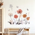 thumbnail image 6 of Jimin Boho Flower Wall Stickers, Wildflower Floral Grass Peel and Stick, Wall Art Decals for Living Room Bedroom TV Wall, 6 of 12