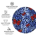 thumbnail image 3 of Lsque Abstract Colorful Butterflies Pattern 4" Drink Coasters Set of 4, PVC Leather Absorbent Coasters, Table Coaster Set Decorative Coffee Cup Coasters Housewarming Gift -Round Shape, 3 of 6