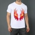 thumbnail image 2 of Summer Short Sleeve Tops Crew Neck Shirts for Men Feather (2)Plus Size Tee Shirts XS-5XL, 2 of 5