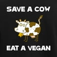 thumbnail image 3 of CafePress - Save Cow Vegan Pajamas - Women's Short Sleeve Print T-Shirt and Pants Dark Cotton Pajama Set, 3 of 7