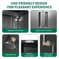thumbnail image 4 of 72"H Metal Garage Storage Cabinet, Black Tool Steel Locking Cabinet with Doors and 4 Shelves, Tall Cabinets for Garage Storage Systems Lockable File Cabinet for Home Office, Classroom/Pant, 4 of 4