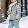 thumbnail image 5 of Xdegoge Toddler Girls Lightweight Puffer Jacket Hooded Zip Up Winter Coat Packable Warm Quilted Outerwear Wind Resistant Fall Winter Basic Padded Coats, 5 of 8