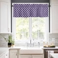 thumbnail image 2 of Purple Moroccon Valances for Windows Farmhouse Kitchen Curtains Valances Rod Pocket Valance Curtains for Kitchen Windows Country Chic Ethnic Minimalist Motifs Window Valances for Bathroom 42"x12", 2 of 6