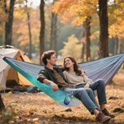 Wobogo Deep Outer Space Camping Hammocks 330 lb Capacity with Tree Straps and Hanging Pockets for Outside Hiking Beach Backpack Travel
