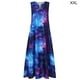 thumbnail image 3 of Qarigey Vestido de mujer Estampado estrellado Ropa de verano Algodón Sin mangas Estampado maxi Vestido de verano Vestidos azul XXL, 3 of 6