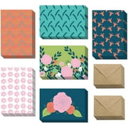 Ilyapa Blank Cards with Envelopes - 36 Pack Blank Greeting Cards Assortment for All Occasions - Six Unique Flower