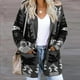 thumbnail image 1 of Chaquetas y abrigos casuales de manga larga sin capucha para mujer, con estampado étnico, cuello en V, manga larga, con capucha, abrigos casuales finos, top de poliéster para mujer, 1 of 6