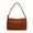 Brown, variant on Suede Top Handle Bag – Minimalist Square Shoulder Purse for Women (Vintage-Inspired, Solid Color, Underarm Carry)
