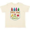 thumbnail image 3 of Inktastic 1st Day of Preschool Crayons and Apple Back to School Boys or Girls Toddler T-Shirt, 3 of 5