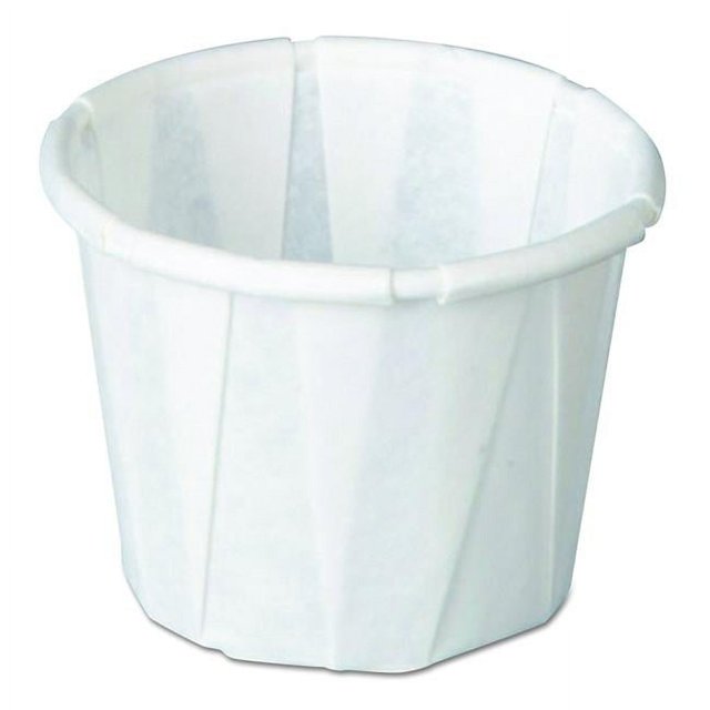 Genpak F050 PEC 0.5 oz Pleated Portion Cup, White