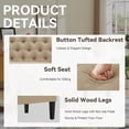 thumbnail image 5 of Modern Upholstered Settee  with Back and Wood Legs, Button Tufted Banquette Loveseat Sofa for Dining Room Living Room Entryway, 5 of 7
