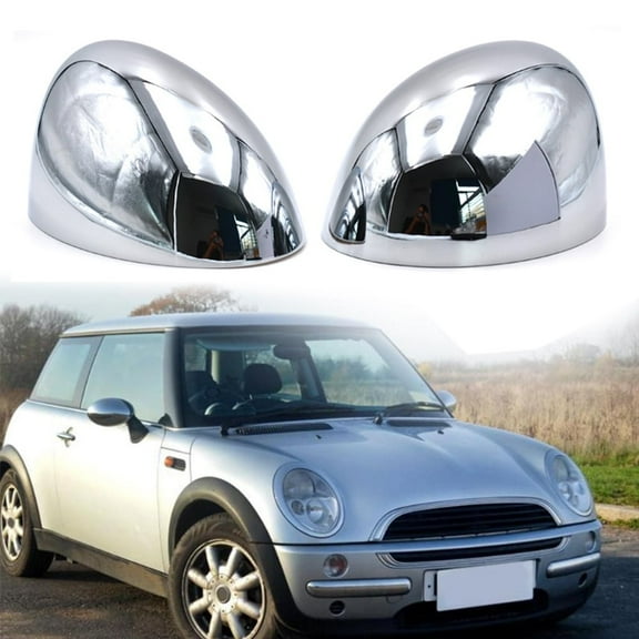 2Pc Front Left   Right Mirror Cover Rearview Cap for BMW Mini Cooper R50 R52 R53