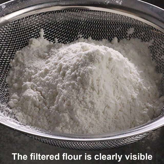 Fine Mesh Strainer for Kitchen Sieve Food Stainless Steel Tea Colander Long Handle Food Sifter Flour Sieve Baking Tool, 10cm