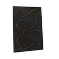 thumbnail image 5 of CosmoLiving by Cosmopolitan Black Wood Abstract Wall Decor with Gold Metal Loop Design, 5 of 11