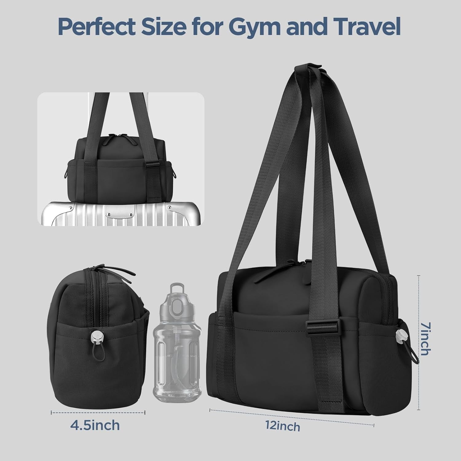 Bag for Women Girls Small Gym Tote Bag with Wet Compartment Waterproof Travel Duffle Bag Cute Workout Sport Bag