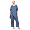thumbnail image 1 of Set de mezclilla asimetrico Roman Fashion /Juvenil, 0010 (Mezclilla tono oscuro) azul oscuro G, 1 of 5