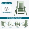 thumbnail image 6 of SERWALL Outdoor Rocking Chair, HDPE Patio Rocker for Lawn, Porch, Avocado Green, 6 of 11
