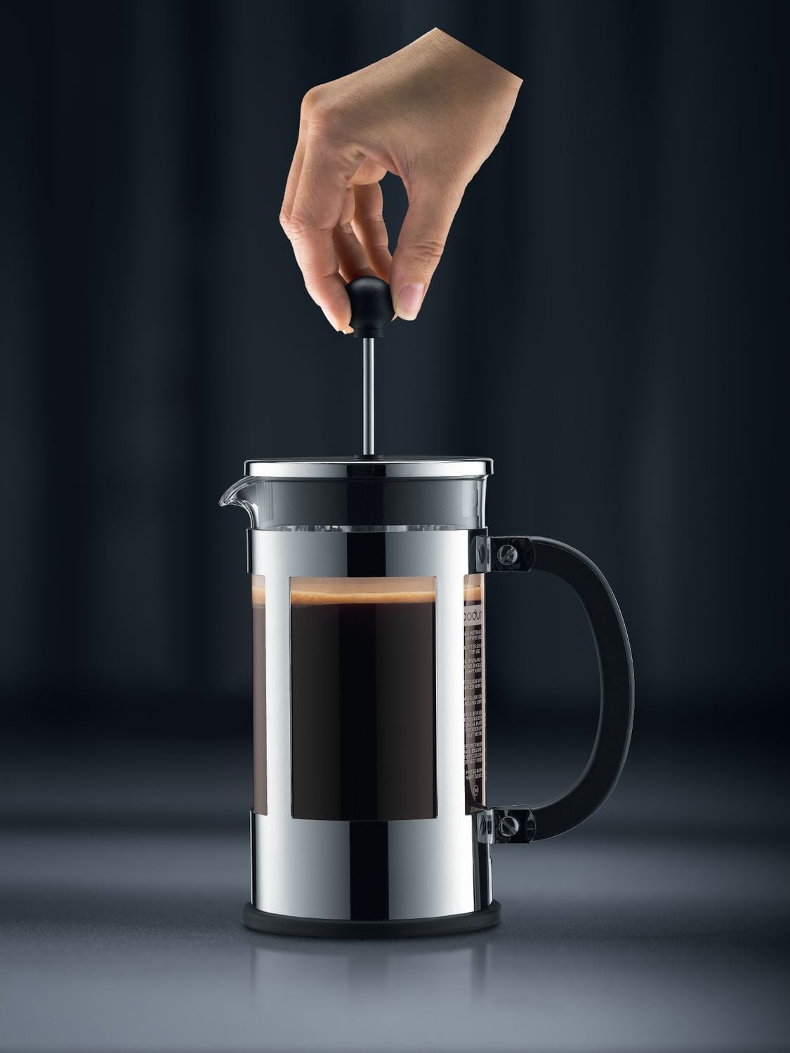 Bodum Kenya Cafetière à piston, acier inox 8 tasses, 1.0L, 34 oz