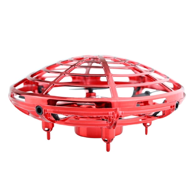 Niños Drone Toy 5 Inducción infrarroja Flying Quadcopter Kids Hand Operate Interactive Aircraft Toy, Rojo kenally EL2092-02B