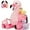 Flamingo-Pink, variant on Tezituor 4Pcs Cat Stuffed Animal 16.5" Giant Cat Plush with 3 Babies Plush Toy