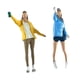 thumbnail image 3 of 2x 1/64 Figuras De Mujer Vestida Casualmente Para Accesorios De Escena En Miniatura, 3 of 8