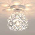 thumbnail image 1 of Lámpara De Techo Industrial Moderna Cristal Metal Hierro 20 Cm, Iluminación Interior Lámparas De Techo Pantalla Blanca - Blanco, 1 of 6