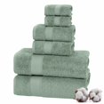 thumbnail image 1 of Juego de toallas de baño TEXTILOM 100% algodón turco, 6 piezas, color verde, 1 of 6