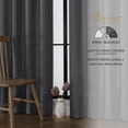thumbnail image 3 of Cortinas Gris Oscuro Juego de 2 Paneles para Sala de Estar y Recámara, Filtrado de Luz Lino Sintético Texturizado, Estilo Granja Doble, 3 of 4