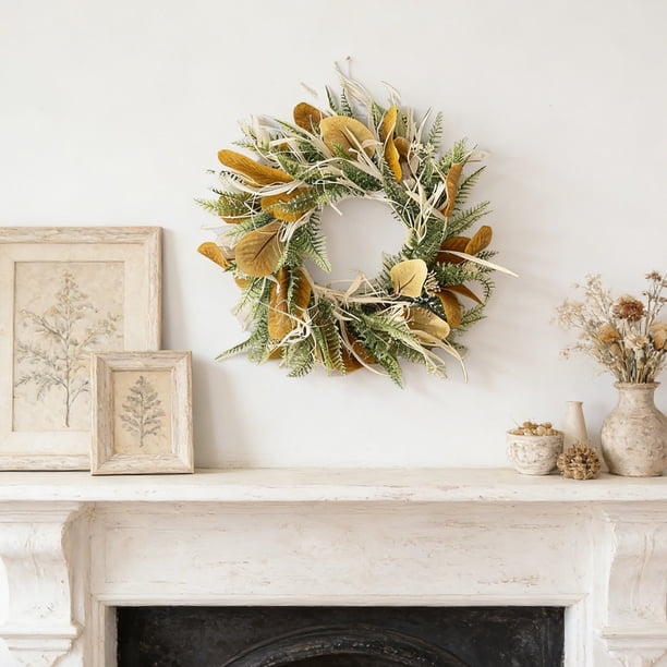 CaiYueKe Easter Wreath for Door Spring Decorations Hanging Home Party Decorative Wall Ornament with Faux Berries and Eggs Holiday Celebration Festive Decor