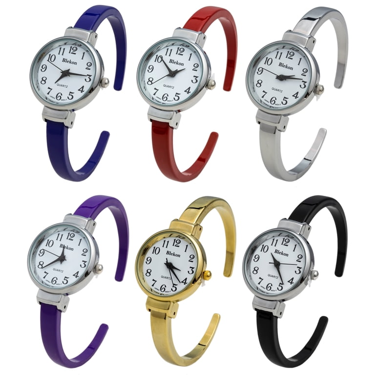 Delicate 26mm Quartz Women\'s Metal Cuff Bangle Watch - Stylish & Elegant Amazon.com: Blekon Collections Quartz Womens 26mm Delicate  main image 3