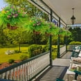 thumbnail image 3 of Outdoor artificial hanging plants, flower baskets, rosewood trees, fake plastic greening, starry sky plants, suitable for indoor gardens, porch window frames, home corridor decoration, 3 of 7