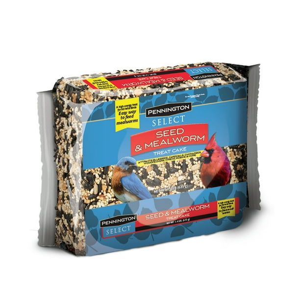 Pennington Seed & Mealworm Treat Cake, Wild Bird Feed, 1.4 lb