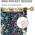 thumbnail image 4 of Boho Patchwork Curtains, Vintage Colorful Floral Bohemian Spring Wildflower Retro Pattern Stitching Bohemian Window Curtains for Living Room Bedroom Kitchen Bathroom 2 Panels, 84"x63" Inch, 4 of 5