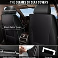 thumbnail image 4 of JIAMAOXIN Car Seat Cover Apply To Front Seat Universal Sedan SUV Truck Front 2-Seats BLACK Faux Leather, 4 of 5