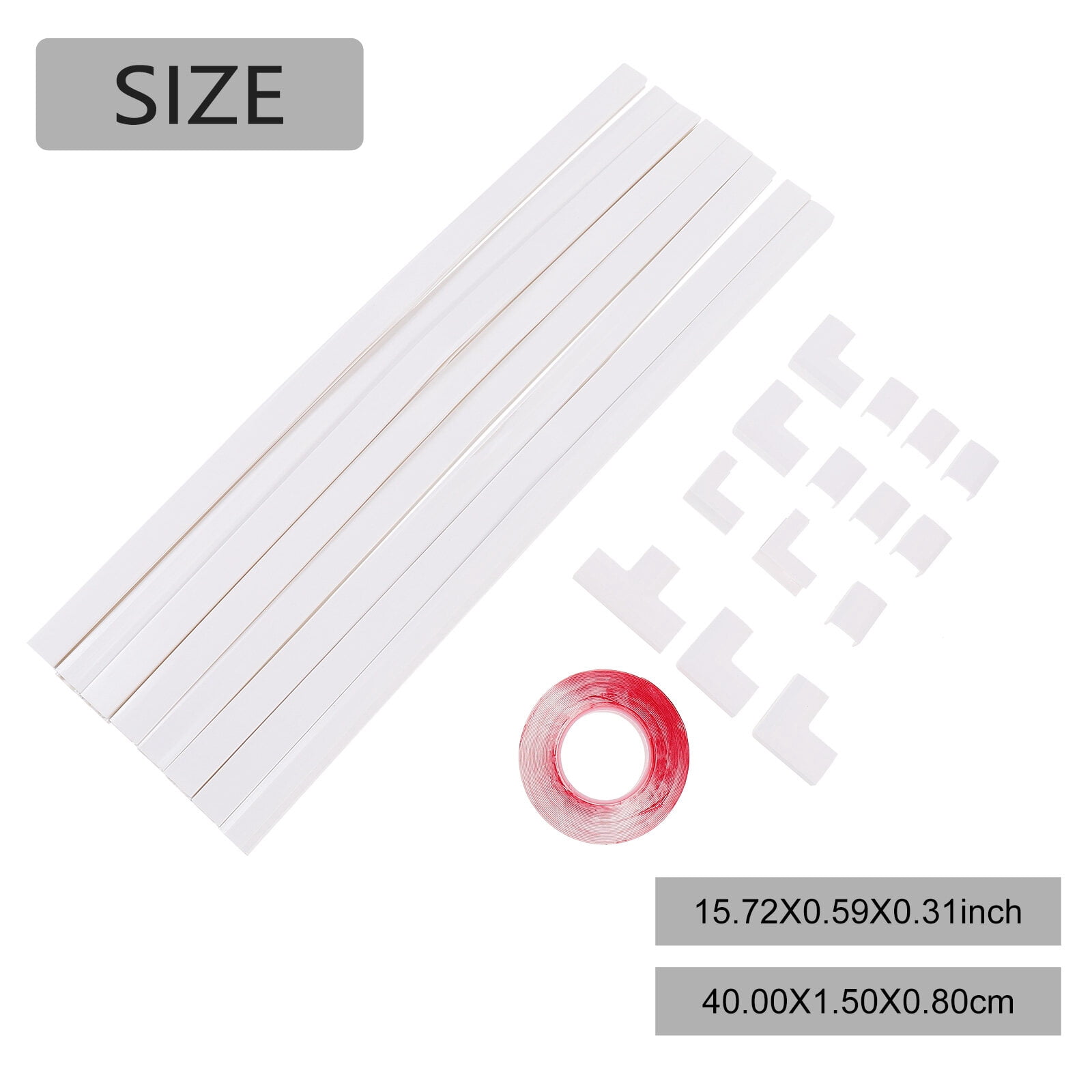 EVZA Beige Cable Concealer Kit - 315in Cord Hider Raceway For Wall Mounted TV & Desks - Self-Adhesive Wire Management