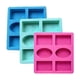 thumbnail image 2 of Molde de silicona para jabón, 6 moldes con relieve floral, ovalado y rectangular., 2 of 4
