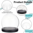 thumbnail image 2 of Glass Display Cloche Dome 4.9x4.5 Inch Glass Display Showcase with Base Decorative Display Dome Snowglobe for Fairy Lights Plants Flower Display Beach Sand Halloween Xmas Decoration DIY, 2 of 6