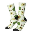 thumbnail image 1 of Wukai Chaussettes Mi-Mollet à Imprimé Avocat Vert, Design Imprimé 3D, Chaussettes pour Adultes, Haute Élasticité, Respirantes, Sport, Adaptées pour Usage Quotidien, Unisexe, 1 of 6