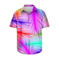 thumbnail image 4 of Wavsuf Mens Shirts Short Sleeve t Shirts Summer Turndown Pink Shirts Size 2XL, 4 of 5