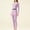 B#Purple, variant on DPTALR Ladies' Casual Long Sleeve Round Neck Thermal Underwear Set with Top and Pants,Red,Size XXL