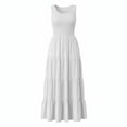 thumbnail image 7 of GUACER Maxi Dresses for Women Smocked Sleeveless Tiered Long Summer Dress Casual Flowy A-Line Beach Vacation Boho Outfits, 7 of 7
