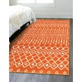 thumbnail image 6 of Unique Loom Moroccan Trellis Collection Area Rug - Mamounia (10' 8" x 16' 5" Rectangle Orange/Ivory), 6 of 6