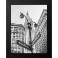 thumbnail image 2 of Frank, Assaf 12x14 Black Modern Framed Museum Art Print Titled - Street lamp and street signs with Empire State building in background - New York, 2 of 5