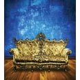 thumbnail image 3 of Ambesonne Victorian Duvet Cover Set, Antique Sofa in Room, 2-Calking, Brown Yellow Royal Blue, 3 of 7