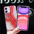 thumbnail image 2 of IBAOLEA Case Compatible with iPhone 11 6.1-inch, Luxury Sparkle Translucent Clear Leopard Cheetah Print Pearly Design Soft Silicone Slim TPU Protective Phone Case Cover for Girls Women (Bling) Red, 2 of 7