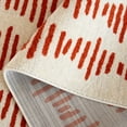 thumbnail image 6 of SAFAVIEH Tulum Lancaster Geometric Striped Area Rug, Ivory/Rust, 6'7" x 6'7" Square, 6 of 8