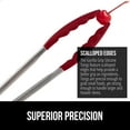 thumbnail image 4 of GORILLA GRIP Set of 2 Stainless Steel Heat-Resistant Kitchen Tongs, 7 and 12 Inch, Red, 4 of 10