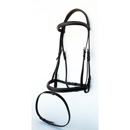 Horse English Padded Leather Show Bridle Crystal Bling  Jumping Hunter (Best Show Jumping Bridle)